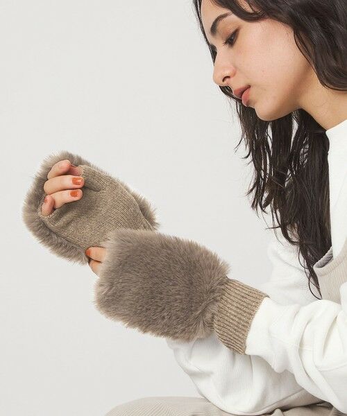 green label relaxing / グリーンレーベル リラクシング 手袋 | ＜VINCENT PRADIER＞ファーライク グローブ | 詳細10