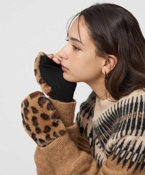 green label relaxing / グリーンレーベル リラクシング 手袋 | ＜VINCENT PRADIER＞ファーライク グローブ | 詳細24