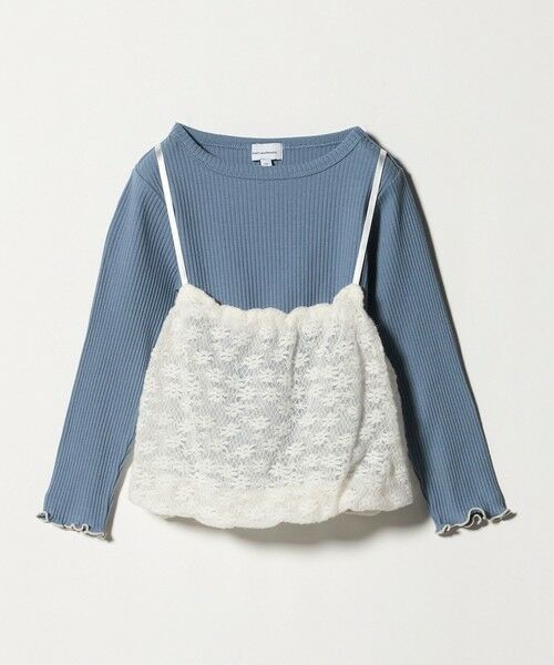 green label relaxing / グリーンレーベル リラクシング カットソー | 起毛レースキャミ×テレコロング Tシャツ セット / キッズ | 詳細18
