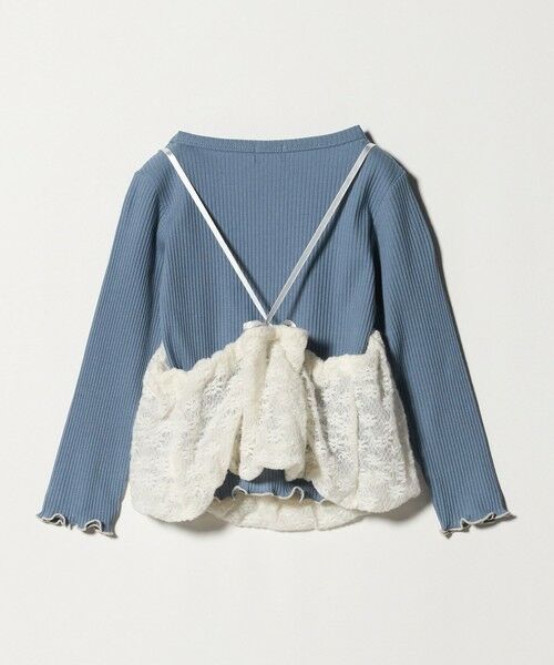 green label relaxing / グリーンレーベル リラクシング カットソー | 起毛レースキャミ×テレコロング Tシャツ セット / キッズ | 詳細19