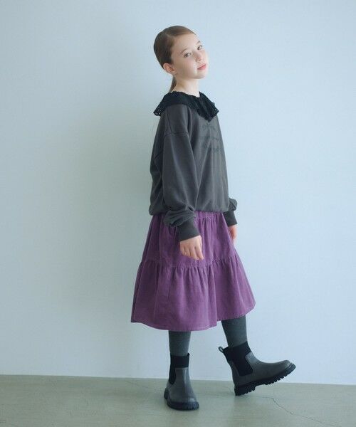 green label relaxing / グリーンレーベル リラクシング スウェット | レースエリ 裏毛プルオーバー / キッズ  100cm-160cm | 詳細1