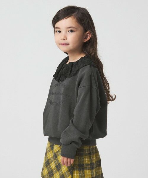 green label relaxing / グリーンレーベル リラクシング スウェット | レースエリ 裏毛プルオーバー / キッズ  100cm-160cm | 詳細2