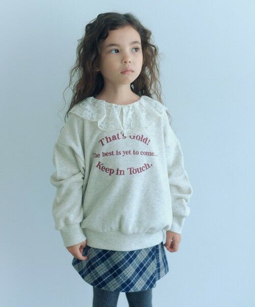 green label relaxing / グリーンレーベル リラクシング スウェット | レースエリ 裏毛プルオーバー / キッズ  100cm-160cm | 詳細16