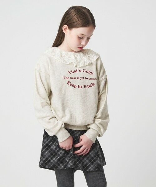 green label relaxing / グリーンレーベル リラクシング スウェット | レースエリ 裏毛プルオーバー / キッズ  100cm-160cm | 詳細18