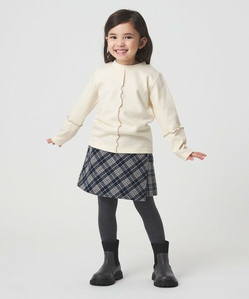 green label relaxing / グリーンレーベル リラクシング カットソー | 配色メロー起毛 テレコトップス / キッズ  100cm-160cm | 詳細2