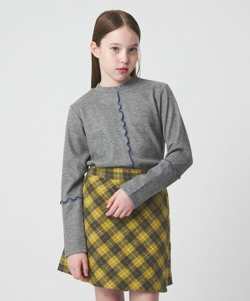 green label relaxing / グリーンレーベル リラクシング カットソー | 配色メロー起毛 テレコトップス / キッズ  100cm-160cm | 詳細10