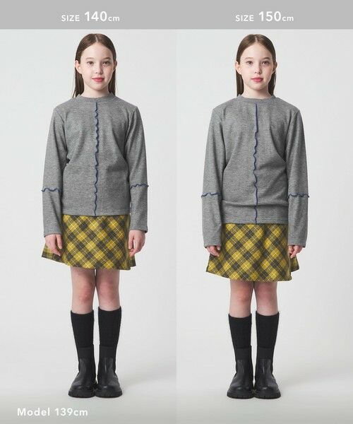 green label relaxing / グリーンレーベル リラクシング カットソー | 配色メロー起毛 テレコトップス / キッズ  100cm-160cm | 詳細12