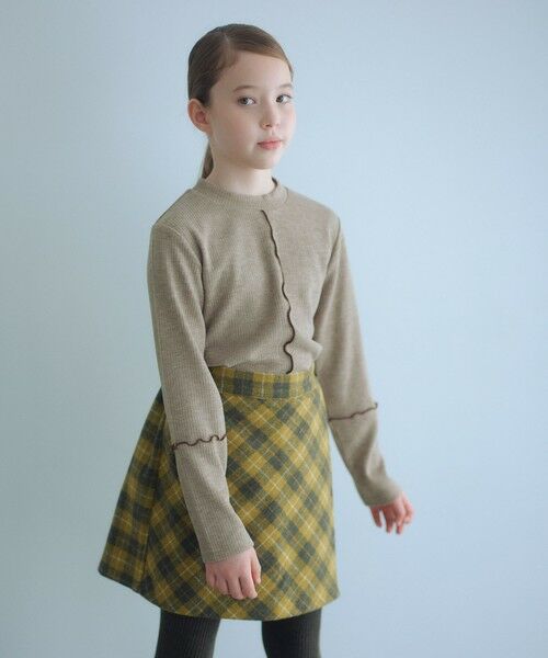 green label relaxing / グリーンレーベル リラクシング カットソー | 配色メロー起毛 テレコトップス / キッズ  100cm-160cm | 詳細20