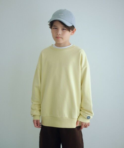green label relaxing/グリーンレーベル リラクシング 【WEB限定】裏毛 クルーネック プルオーバー / スウェット / トレーナー / キッズ 100cm-160cm CREAM 150cm