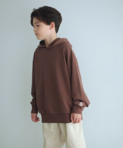 green label relaxing/グリーンレーベル リラクシング 【WEB限定】裏毛 フード プルオーバー / スウェット / トレーナー / キッズ 100cm-160cm MD. BROWN 150cm green label relaxing/グリーンレーベル リラクシング 【WEB限定】裏毛 フード プルオーバー / スウェット / トレーナー / キッズ 100cm-160cm MD. BROWN 150cm