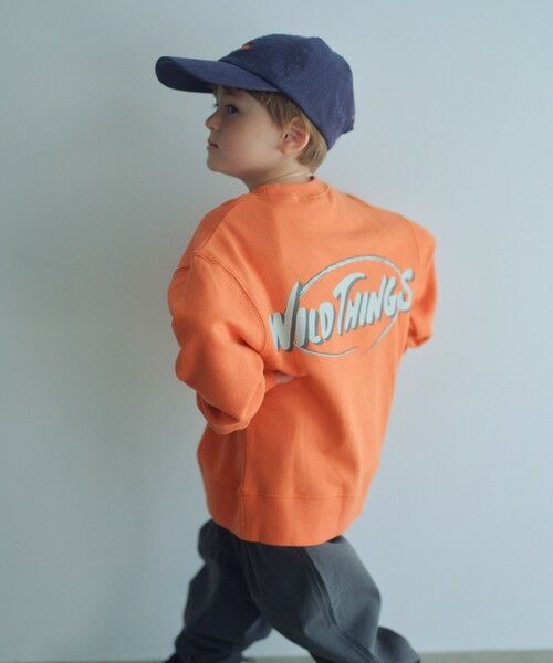 green label relaxing/グリーンレーベル リラクシング 【別注】<WILD THINGS>ロゴスウェット /トレーナー / キッズ 110cm-130cm ORANGE 120cm-130cm(S)