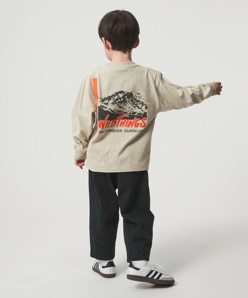 green label relaxing / グリーンレーベル リラクシング カットソー | ＜WILD THINGS＞プリント ロングTシャツ / キッズ 110cm-130cm | 詳細2