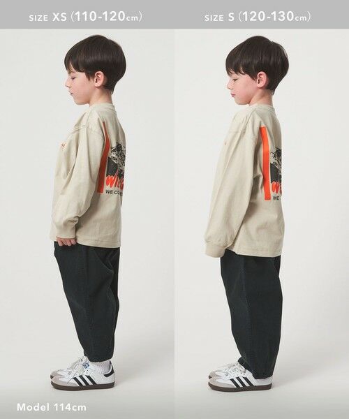 green label relaxing / グリーンレーベル リラクシング カットソー | ＜WILD THINGS＞プリント ロングTシャツ / キッズ 110cm-130cm | 詳細4