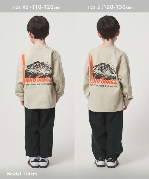 green label relaxing / グリーンレーベル リラクシング カットソー | ＜WILD THINGS＞プリント ロングTシャツ / キッズ 110cm-130cm | 詳細5
