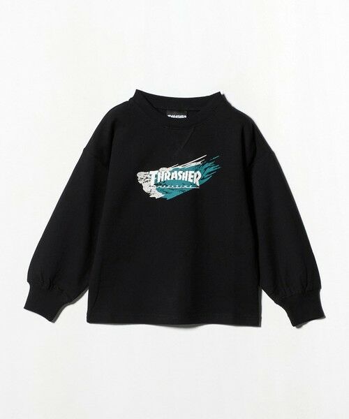 green label relaxing/グリーンレーベル リラクシング 【別注】<THRASHER>プリントスウェット / トレーナー / キッズ 100cm-130cm BLACK 120cm-130cm(S)