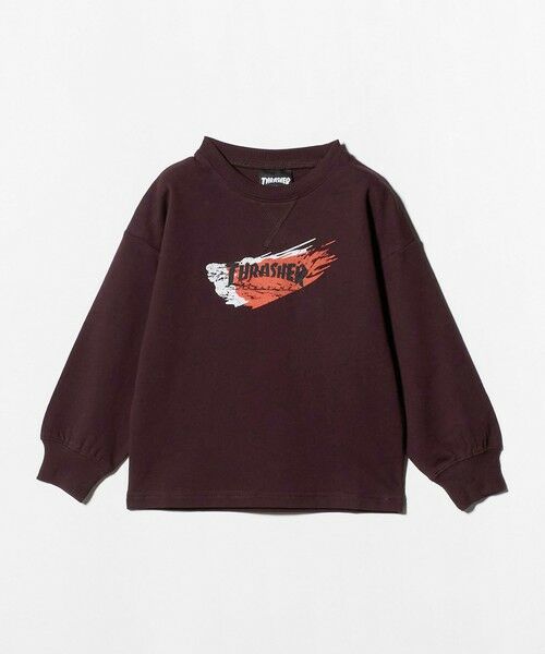green label relaxing/グリーンレーベル リラクシング 【別注】<THRASHER>プリントスウェット / トレーナー / キッズ 100cm-130cm WINE 100cm-110cm(XS)