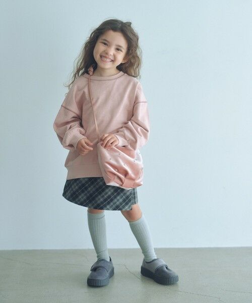 green label relaxing / グリーンレーベル リラクシング その他パンツ | チェック ラップキュロット(ブラック) / キッズ 100cm-160cm | 詳細1