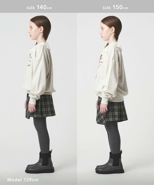 green label relaxing / グリーンレーベル リラクシング その他パンツ | チェック ラップキュロット(ブラック) / キッズ 100cm-160cm | 詳細10