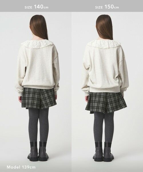 green label relaxing / グリーンレーベル リラクシング その他パンツ | チェック ラップキュロット(ブラック) / キッズ 100cm-160cm | 詳細11