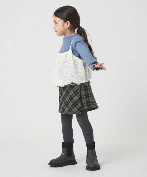 green label relaxing / グリーンレーベル リラクシング その他パンツ | チェック ラップキュロット(ブラック) / キッズ 100cm-160cm | 詳細3