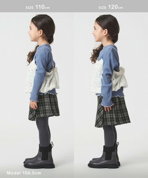 green label relaxing / グリーンレーベル リラクシング その他パンツ | チェック ラップキュロット(ブラック) / キッズ 100cm-160cm | 詳細5