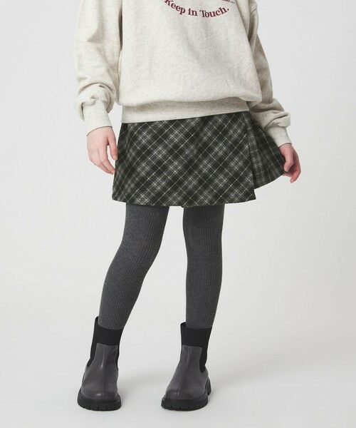 green label relaxing / グリーンレーベル リラクシング その他パンツ | チェック ラップキュロット(ブラック) / キッズ 100cm-160cm | 詳細7