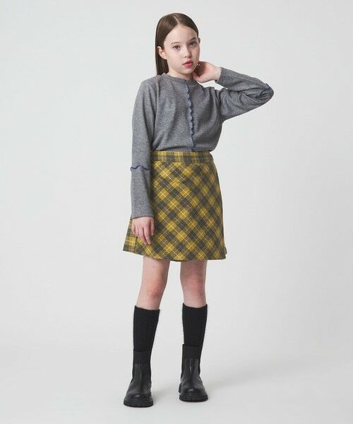 green label relaxing / グリーンレーベル リラクシング その他パンツ | チェック ラップキュロット(イエロー) / キッズ 100cm-160cm | 詳細10