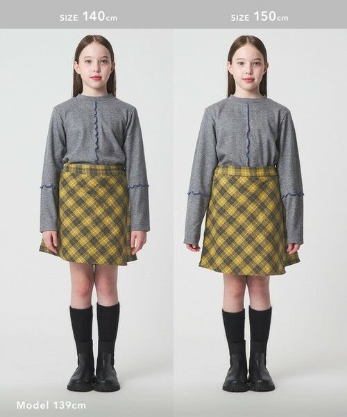 green label relaxing / グリーンレーベル リラクシング その他パンツ | チェック ラップキュロット(イエロー) / キッズ 100cm-160cm | 詳細11