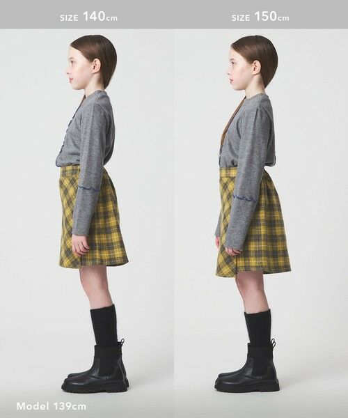 green label relaxing / グリーンレーベル リラクシング その他パンツ | チェック ラップキュロット(イエロー) / キッズ 100cm-160cm | 詳細12