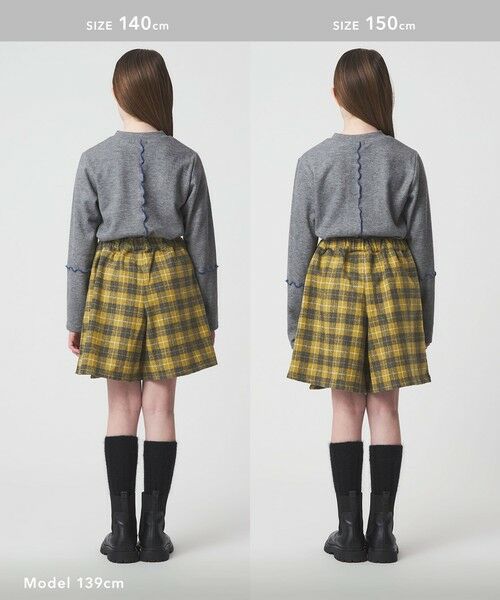 green label relaxing / グリーンレーベル リラクシング その他パンツ | チェック ラップキュロット(イエロー) / キッズ 100cm-160cm | 詳細13