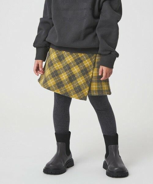 green label relaxing / グリーンレーベル リラクシング その他パンツ | チェック ラップキュロット(イエロー) / キッズ 100cm-160cm | 詳細4