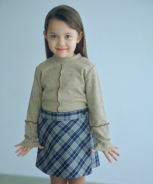 green label relaxing / グリーンレーベル リラクシング その他パンツ | チェック ラップキュロット（ネイビー） / キッズ  100cm-160cm | 詳細1