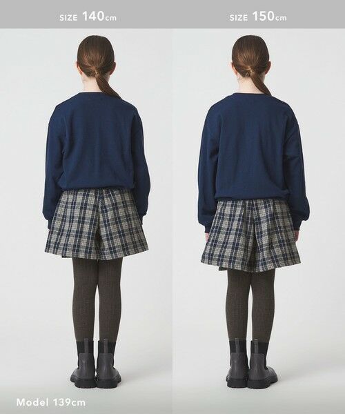 green label relaxing / グリーンレーベル リラクシング その他パンツ | チェック ラップキュロット（ネイビー） / キッズ  100cm-160cm | 詳細12