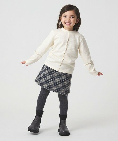 green label relaxing / グリーンレーベル リラクシング その他パンツ | チェック ラップキュロット（ネイビー） / キッズ  100cm-160cm | 詳細4