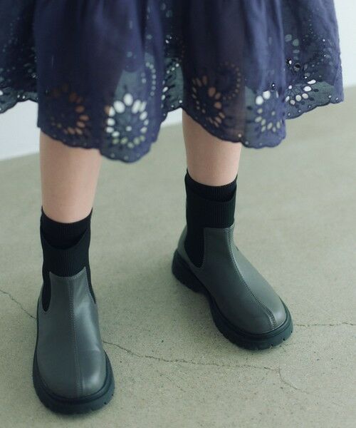 green label relaxing/グリーンレーベル リラクシング ストレッチ リブ ショートブーツ / キッズ 17cm-23cm DK. GRAY 18cm green label relaxing/グリーンレーベル リラクシング ストレッチ リブ ショートブーツ / キッズ 17cm-23cm DK. GRAY 18cm