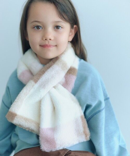 green label relaxing/グリーンレーベル リラクシング チェック マフラー / キッズ LT. PINK FREE green label relaxing/グリーンレーベル リラクシング チェック マフラー / キッズ LT. PINK FREE