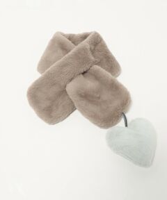 green label relaxing / グリーンレーベル リラクシング マフラー・ショール・スヌード・ストール | フェイクファー ハートモチーフ マフラー