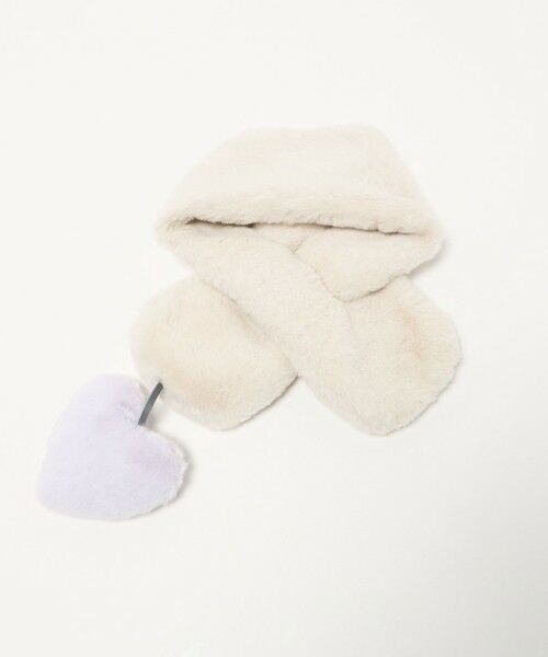 green label relaxing / グリーンレーベル リラクシング マフラー・ショール・スヌード・ストール | フェイクファー ハートモチーフ マフラー | 詳細3