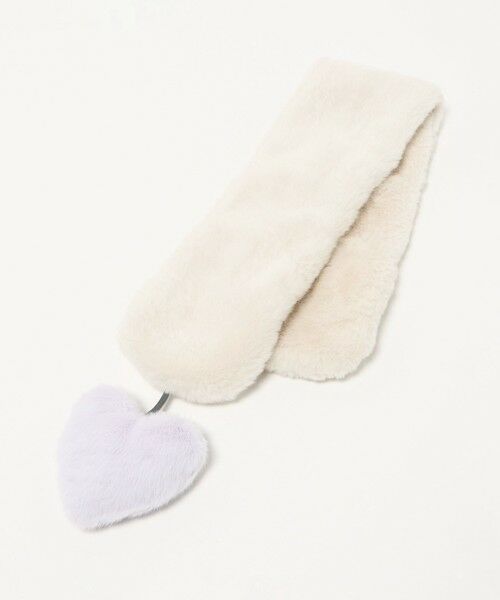 green label relaxing / グリーンレーベル リラクシング マフラー・ショール・スヌード・ストール | フェイクファー ハートモチーフ マフラー | 詳細4