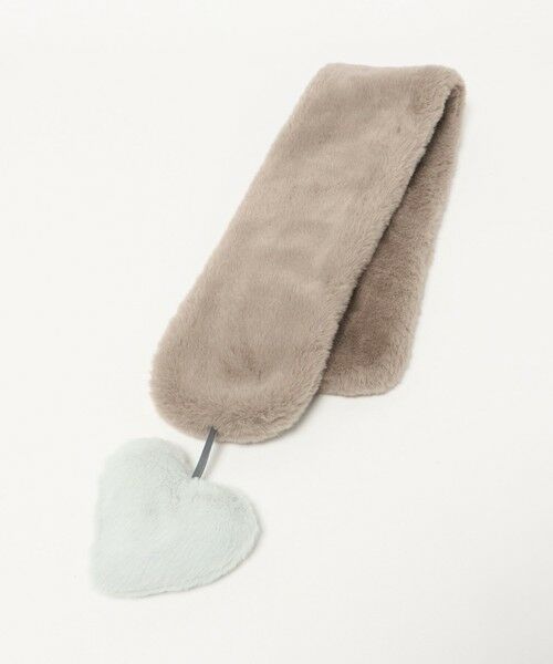 green label relaxing / グリーンレーベル リラクシング マフラー・ショール・スヌード・ストール | フェイクファー ハートモチーフ マフラー | 詳細6