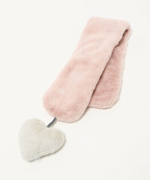 green label relaxing / グリーンレーベル リラクシング マフラー・ショール・スヌード・ストール | フェイクファー ハートモチーフ マフラー | 詳細8