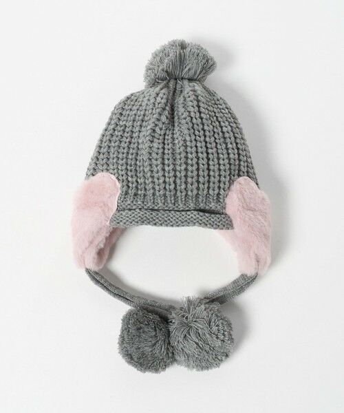 green label relaxing / グリーンレーベル リラクシング ニットキャップ | ハートモチーフ ニットキャップ / 帽子 / キッズ | 詳細3