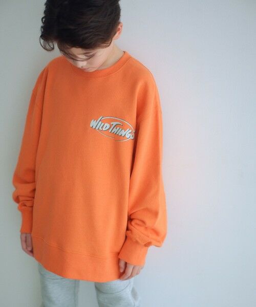 green label relaxing/グリーンレーベル リラクシング 【別注】<WILD THINGS>ロゴスウェット /トレーナー / キッズ 140cm-160cm ORANGE 140cm-150cm(M)