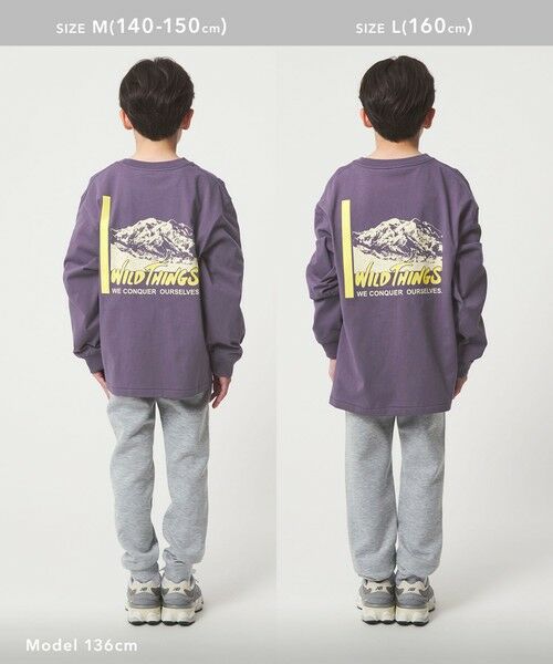 green label relaxing / グリーンレーベル リラクシング カットソー | ＜WILD THINGS＞プリント ロングTシャツ / キッズ 140cm-160cm | 詳細13