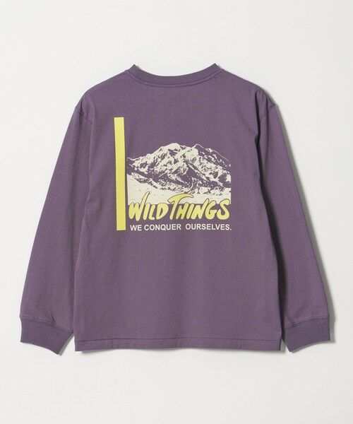green label relaxing/グリーンレーベル リラクシング <WILD THINGS>プリント ロングTシャツ / キッズ 140cm-160cm PURPLE 160cm(L) green label relaxing/グリーンレーベル リラクシング <WILD THINGS>プリント ロングTシャツ / キッズ 140cm-160cm PURPLE 160cm(L)