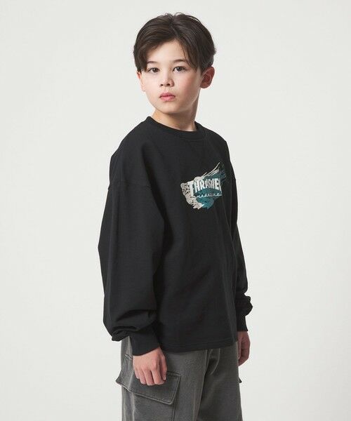 green label relaxing / グリーンレーベル リラクシング スウェット | 【別注】＜THRASHER＞プリントスウェット / トレーナー / キッズ  140cm-160cm | 詳細1