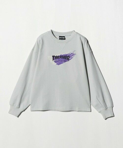 green label relaxing/グリーンレーベル リラクシング 【別注】<THRASHER>プリントスウェット / トレーナー / キッズ 140cm-160cm LT. BLUE 160cm(L)