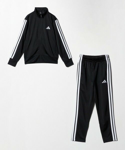 green label relaxing/グリーンレーベル リラクシング <adidas>エッセンシャルズ クライマクール トラックスーツ / キッズ 140cm-160cm BLACK 160cm