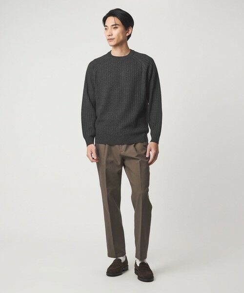 green label relaxing / グリーンレーベル リラクシング ニット・セーター | シルク ミックス リブ クルーネック ニット | 詳細1