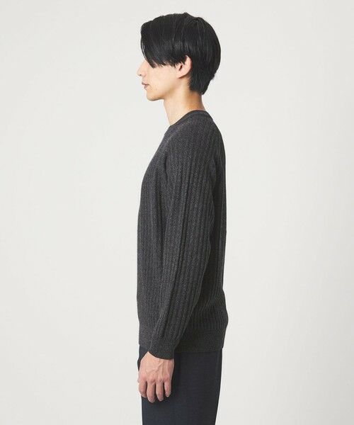 green label relaxing / グリーンレーベル リラクシング ニット・セーター | シルク ミックス リブ クルーネック ニット | 詳細9